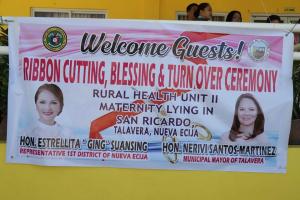 Blessing, Ribbon Cutting & Turn Over of RHU II Maternity Lying In