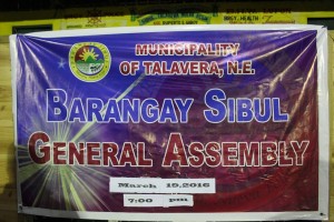 Brgy. Assemble at Brgy. Sibul